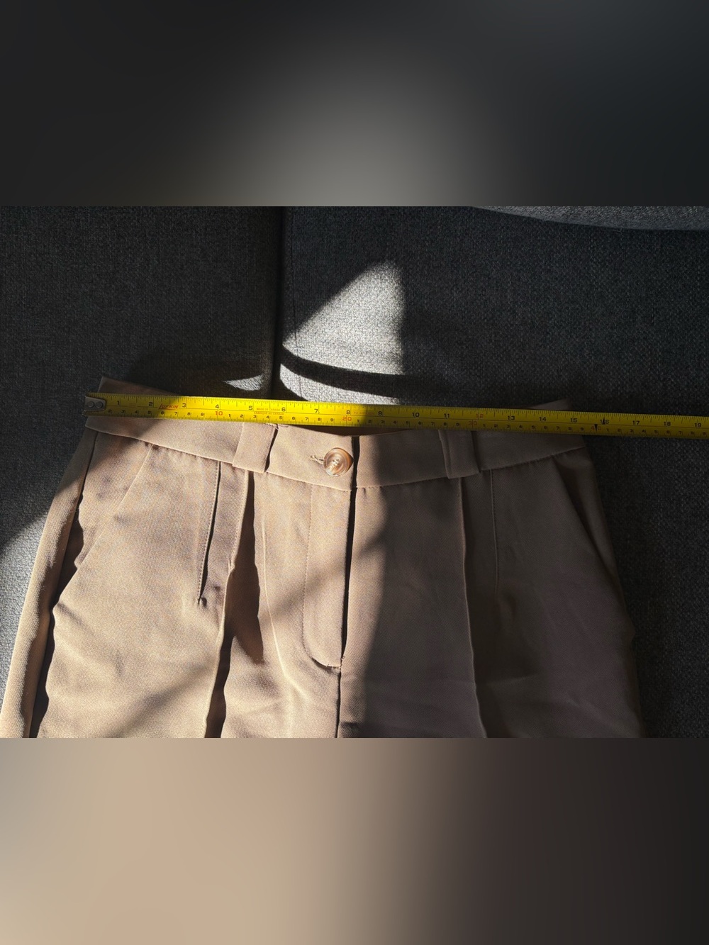 Classic High-Waist Wide-Leg Dress Pants in Camel - Picture 4 of 6